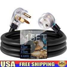 50A Welder Extension Cord NEMA 6-50 250V Heavy Duty Power Indicator Safe Use