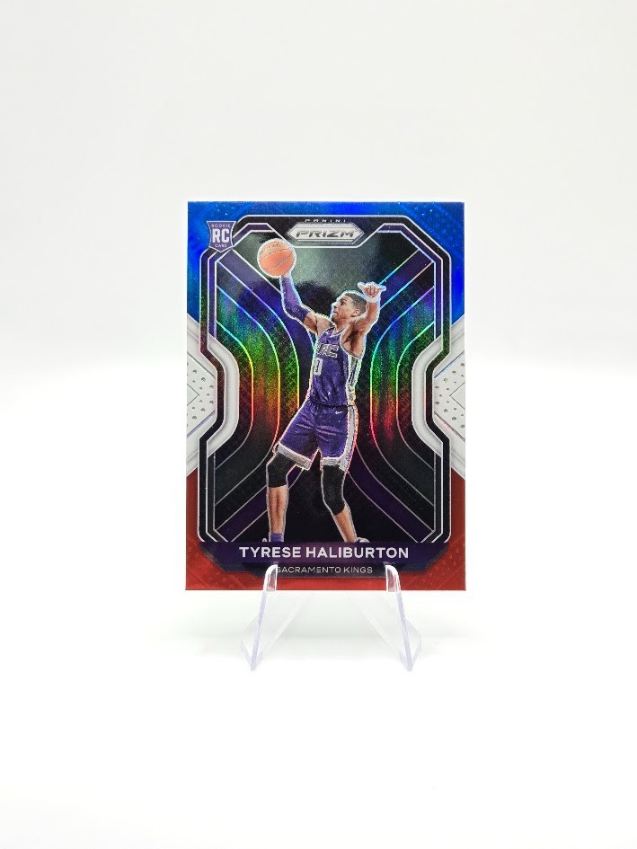 Tyrese Haliburton 2020-21 Panini Prizm RC Red White Blue SP #262 Kings
