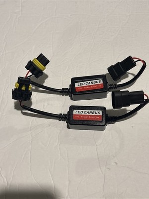 HB4 9006 Headlight LED CANBUS Decoder Adapter Flicker Error Canceler 2x