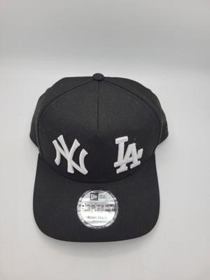 New Era LA Dodgers x Yankees NY York 9Forty Dual Logo A-Frame Snapback Hat Black