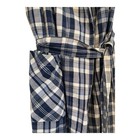 Victoria’s Secret Gold Crown Label Vintage blue Plaid Cotton Robe sz Xxs cut big — photo 4