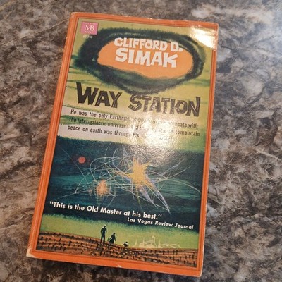WAY STATION Clifford Simak Richard Powers Cover FIRST PB 1964 Macfadden OK shape