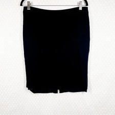 Valentino Roma Women Skirt Sz 8 Black Viscose Blend Pencil Vintage Classy Chic