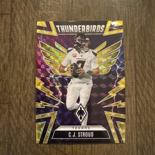 2025 Panini Phoenix C.J. Stroud #19 Thunderbirds Yellow Pyramids 098/149