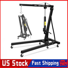 2t4400lbs Hydraulic Engine Hoist Engine Motor Hoist Cherry Picker Shop Crane