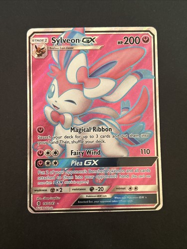 Sylveon GX Ultra Rare Holo 200 HP 92/145 SM Guardians Rising English 2017