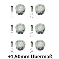 6X Kolben +1,5Mm ÜBermaß FüR VW 2.8 2.9 VR6 V6 Ø 82,51Mm AAA ABV