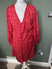 NEW LADIES NEW LOOK DRESS SIZE 14 Floral Textured fit & flare tea Dress