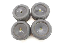 4x Vintage Proline Bow-Tie 1079 3.30x5.70 Truggy Tires on 14mm Hex Deep Wheels