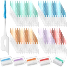 1200 Pcs Soft Interdental Brushes Disposable Dental Floss Picks with Case Pic.