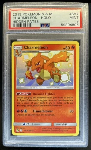 2019 Pokemon SM Hidden Fates Charmeleon #SV7/SV94 PSA 9