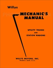 1948-1956 Willys Jeep Pickup Station Wagon Shop Manual Overland Truck Repair