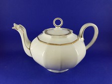 Teekanne - weiss mit Goldrand - Krautheim - Landhaus - 1,2 Liter