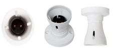  Batten White Ceiling Lampholder  Light Bulb Socket Lamp Fitting