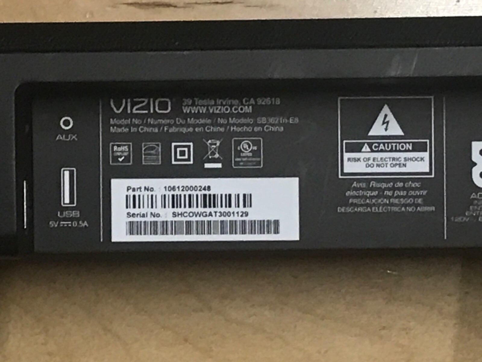 vizio 10612000248
