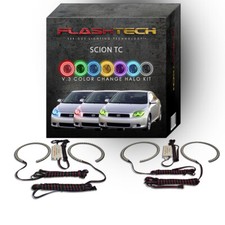 Color Changing Halo Headlights RGB Multi Color Changing LED Halo Ring kit for 2005-2007 Scion TC Headlights