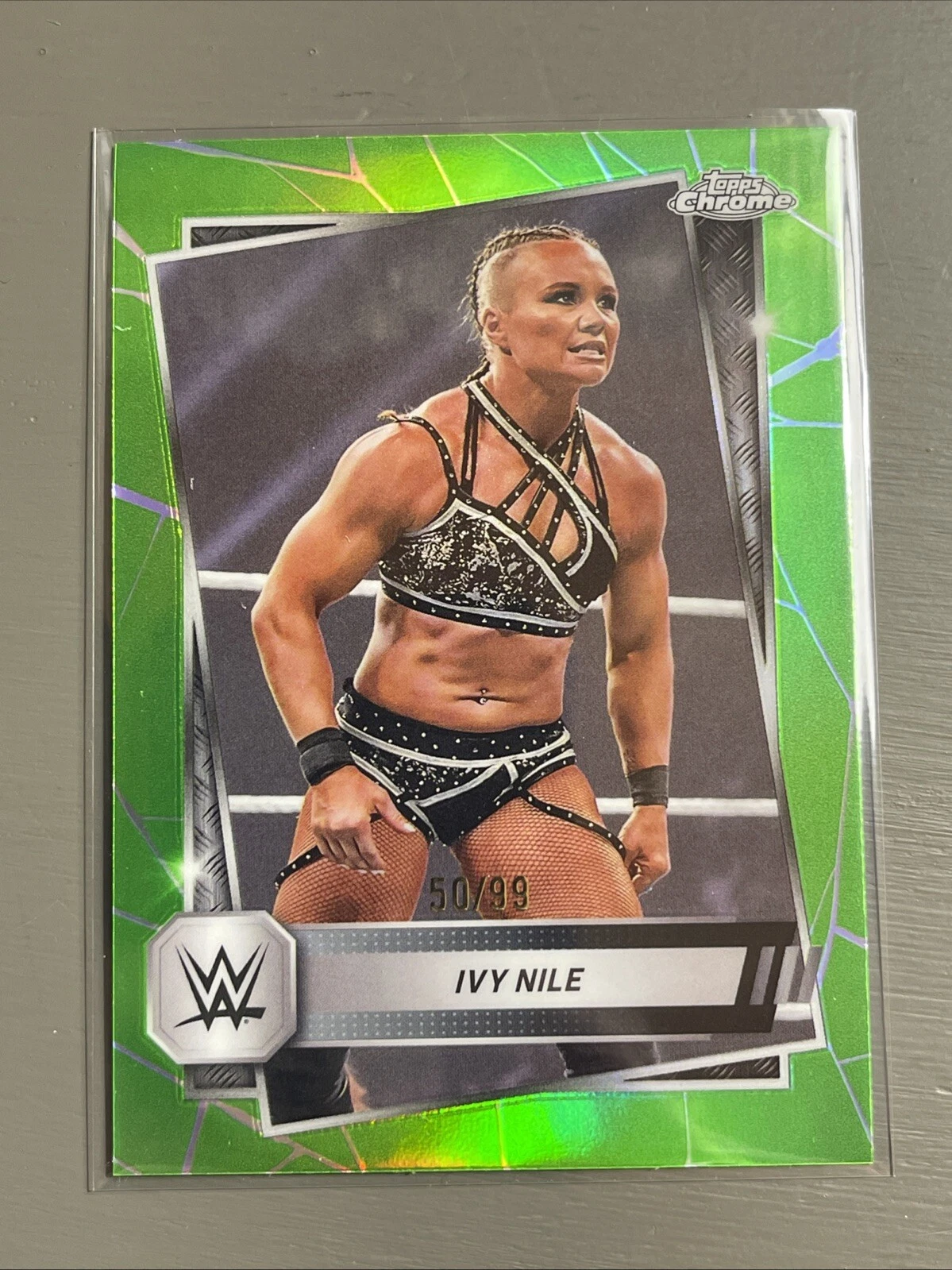 2025 Topps Chrome WWE Ivy Nile Green /99