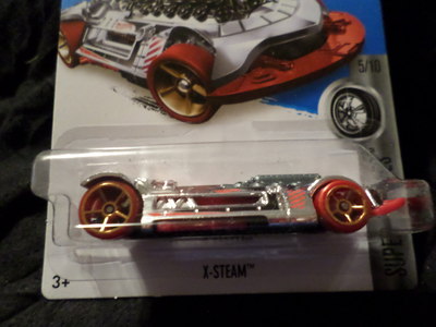 HW HOT WHEELS 2016 HW SUPER CHROMES #5/10 X-STEAM HOTWHEELS RED VHTF