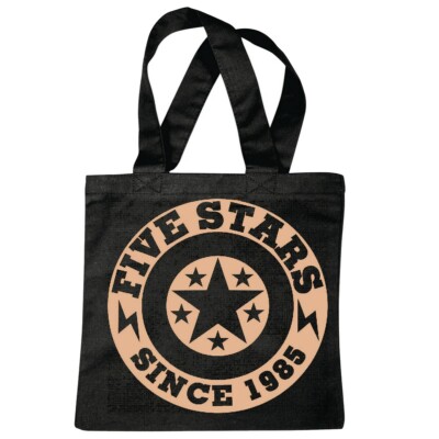 Tasche Beutel Baumwolltasche FIVE STARS SINCE 1985 COLLEGE TEAM SHIRT USA AMERIK
