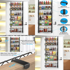 Over the Door Pantry Hanging Organizer 6 Tier Metal Home Kitchen Storage Rack