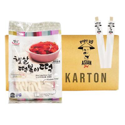 Toppoki Reiskuchen Stick Banh Gao 12x600g Teokbokki Tteokbokki Rice Cake Tabular