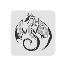 8"x8" Clear Plastic Stencil - Dragon (SD94)*****