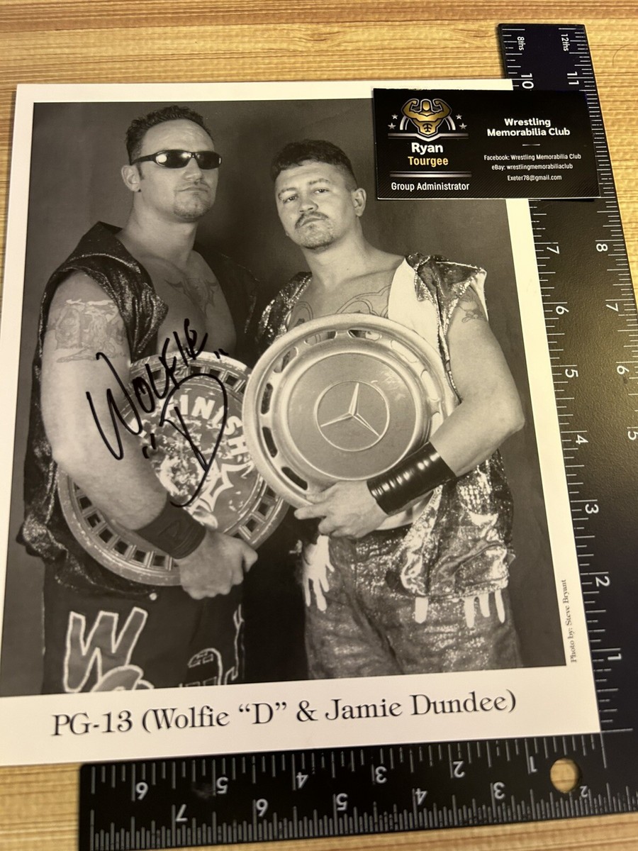 Wolfie D PG-13 original signed wrestling promo photo USWA WWE WWF