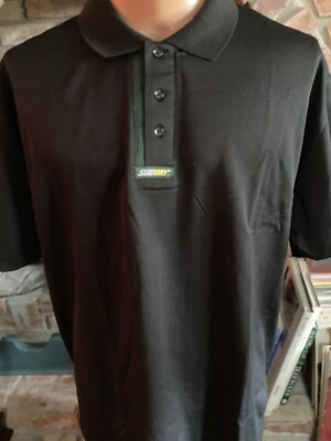 2 Subway Men s Polo Shirts Size 2XL , Black Short Sleeve, 3 Button Close NIP