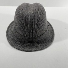 Pendleton Wool Fedora Bucket Hat Cap - Gray - Made In USA - Medium - EUC
