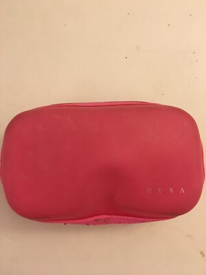 HERA Korean Brand Hot Pink Rubber Make-Up Travel Bag