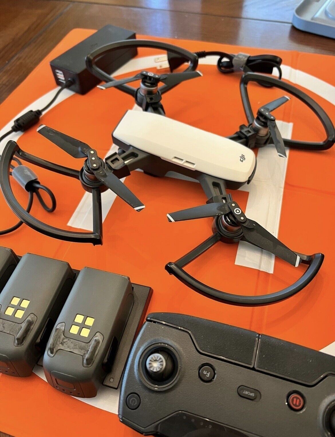 DJI Spark Fly More Combo Camera Drone - Alpine White