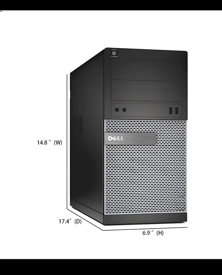 Desktop Dell OptiPlex MT Quad Core i5 Windows 11 PC  240GB  SSD Wifi+Keyb+Mouse - Image 3 of 4
