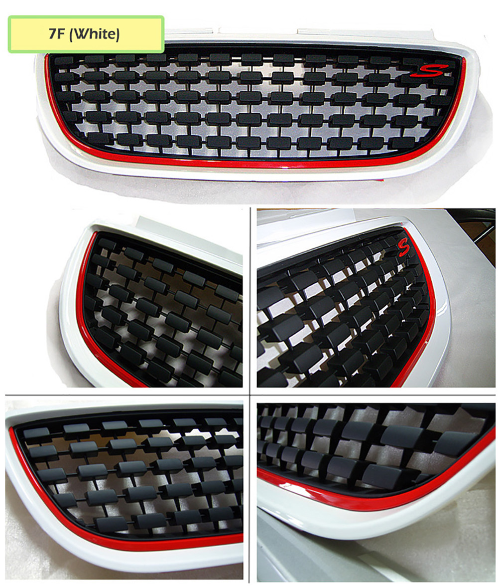 Front Hood Sports Grill Painted Silver 2r for 07 08 09 10 HYUNDAI  