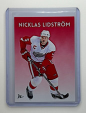 Nicklas Lidstrom Limited Artist Signed “Detroit Red Wings” Trading Card 1/10