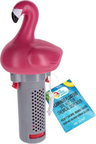 Flamingo Floating Spa, Hot Tub & Small Pool Chlorine and Bromine Dispenser - Hol