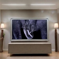 32, 43, 50, 55 inch Ornate frame for Samsung The Frame TV, Antique Silver finish