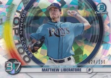 2020 Bowman MATTHEW LIBERATORE BTP-37 /150 Atomic Refractor Chrome Top 100 Matt