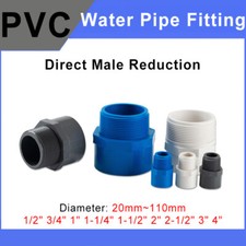 PVC Male Threaded Socket Coupling Straight Connector Pipe Fitting 20 mm 110 mm