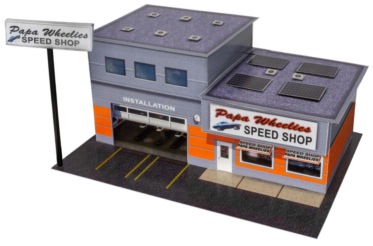 Innovative Hobby "Papa Wheelies Speed Shop" 1/64 HO Slot Car Photo Building Kit eBay
