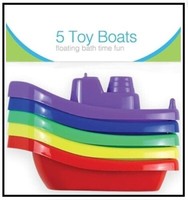 Pack of 5 Bath Time Boats for Children, Color full Baby Bath ,Water Toys