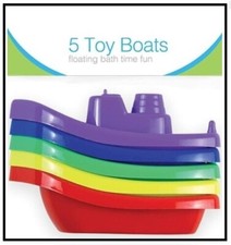 Pack of 5 Bath Time Boats for Children, Color full Baby Bath ,Water Toys