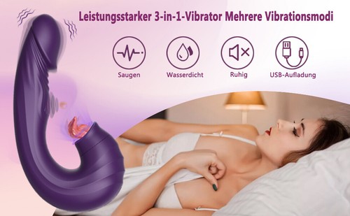 Flattern Dildo Vibrator Rabbit Klitoris G-Punkt Massage Sexspielzeug für Frauen - Bild 10 von 12