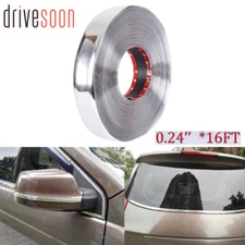 New 0.24inchx16feet Car Chrome Moulding Trim Strip Decoration Sticky