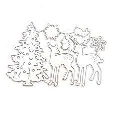 Christmas Tree Elk Metal Cutting Dies Stencil DIY Scrapbooking Album Paper Card