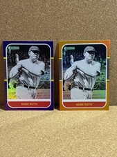 2021 Panini Donruss - Retro 1987 Babe Ruth #228 Holo Purple + Holo Gold