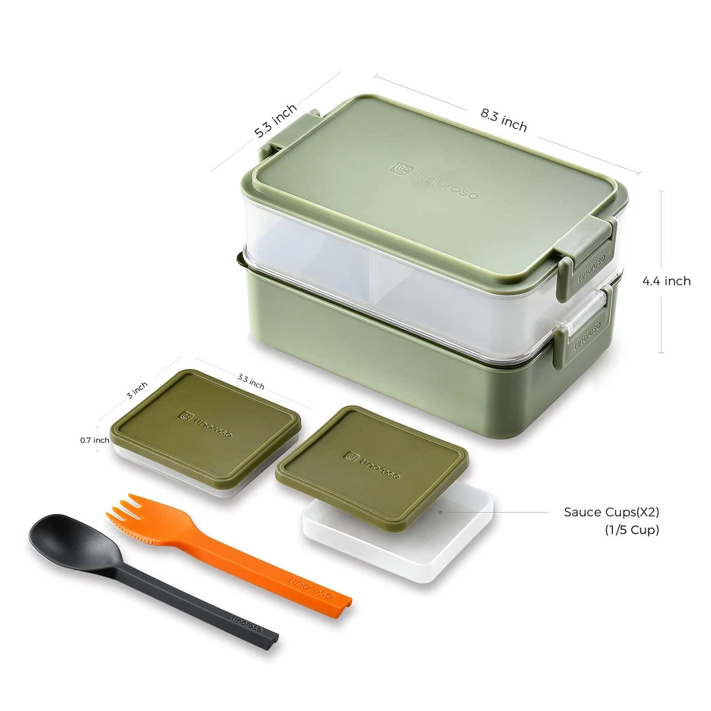 Stackable Bento Box for Adults - Perfect On-the-Go Lunch Container for Meals
