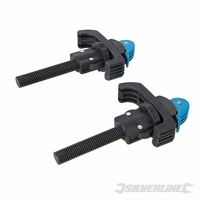 Silverline TB02 Spannbacken Schraubstock Klemmen Werkbank 2 Stück