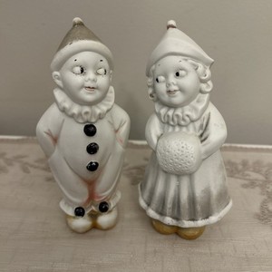 Antique Carnival Prize Bisque German clown/harlequin figurines Dolls