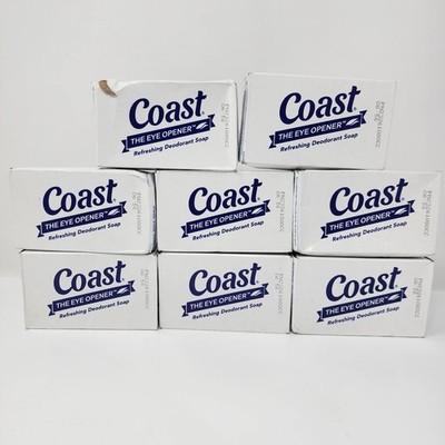 Coast Deodorant Soap Bar Fresh Scent 4.12 oz Bars Eye Opener (8 Pack)