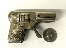 1950  s Japanese Tin Water Pistol Toy - New Old Stock - Working